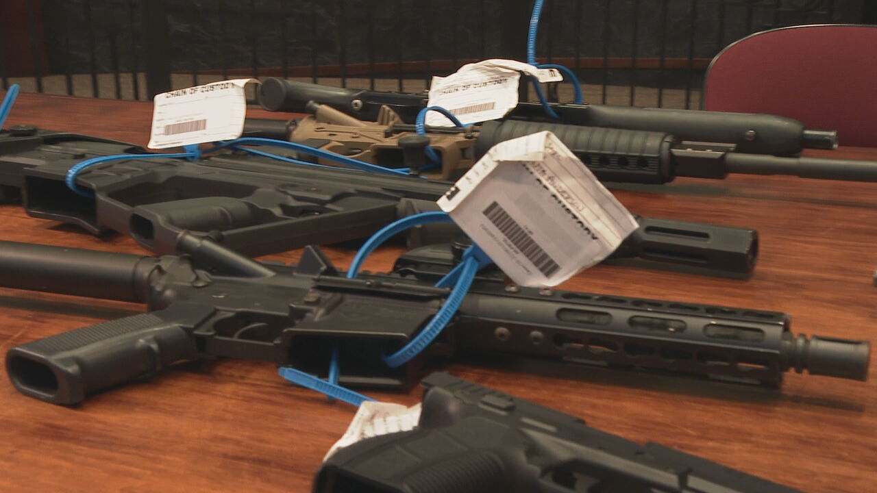 guns on a table - generic